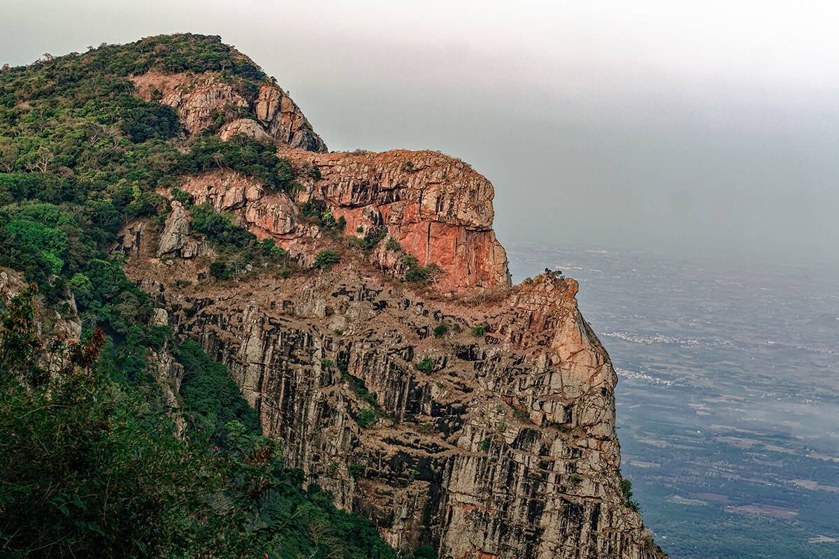 Cliff face at Kolli HIlls, India